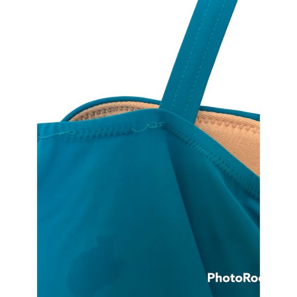 Profile by Gottex Women's Turquoise Tankini Top, Size 38E - Picture 5 of 7
